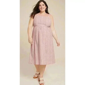 Maurice’s Plus‎ Size Striped Open Back Midi Dress 1X